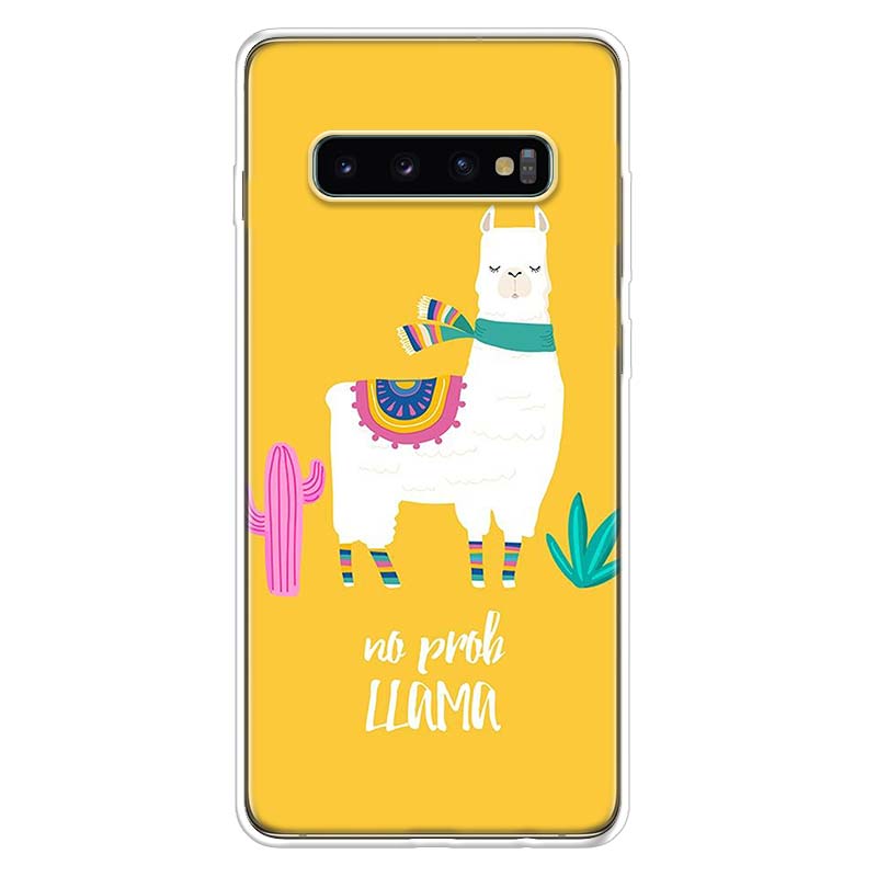 Cute Animal lama Llama Phone Case For Samsung Galaxy A52 A51 A50S A32 A22 A12 A02S A72 A71 A31 A70 A30S Note 20 Ultra 10 Plus S1