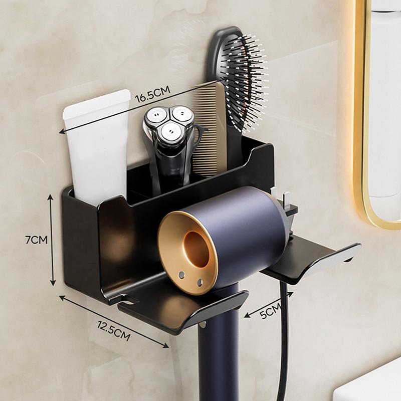 Держатель для фена настенный настенный держатель для фена белый черный серый органайзер для фена для ванной комнаты полки для ванной