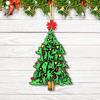 The Naughty Tree Christmas Ornament Humorous 2D Acrylic Green Tree Shaped Hanging Decor Funny