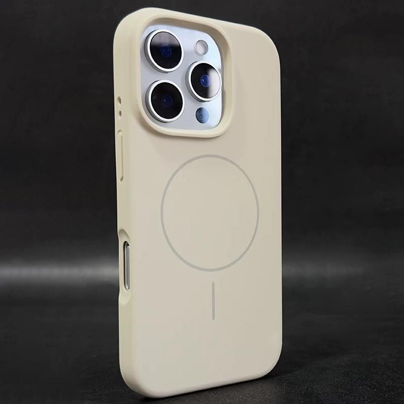 Силиконовый матовый магнитный чехол для iPhone 16 15 Plus 14 13 12 11 Pro Max Для беспроводной зарядки Magsafe Мягкий защитный чехол