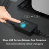 USB KVM-переключатель Выход 2 в 1 Высокоскоростная передача данных с кнопочным разъемом Play Простое управление устройствами для совместного использования компьютера Мышь Клавиатура Принтер