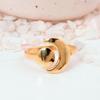 Adjustable Sun and Moon Gold Plated Ring | Celestial Brass Boho Wrap Jewelry | Unique Zodiac Gift