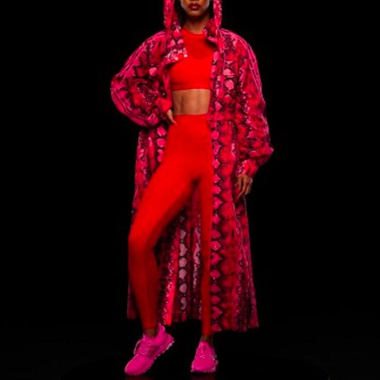 Adidas Спортивная куртка с капюшоном Ivy Park X Originals Clover, унисекс, верхняя одежда, ярко-розовая HM6176