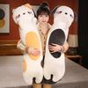 Soft Animal Long Pillow Cute Cat Dog Long Pillow Soft Cute Piggy Plush Toy Girl Hugging Sleep Doll