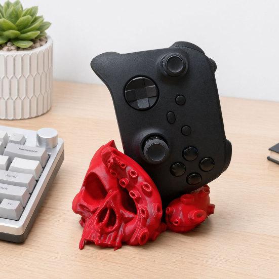 Подставка для игрового контроллера, 3D-печатный держатель для контроллера в виде головы осьминога для Хэллоуина, Декор для домашней игровой комнаты, Подарок для геймеров