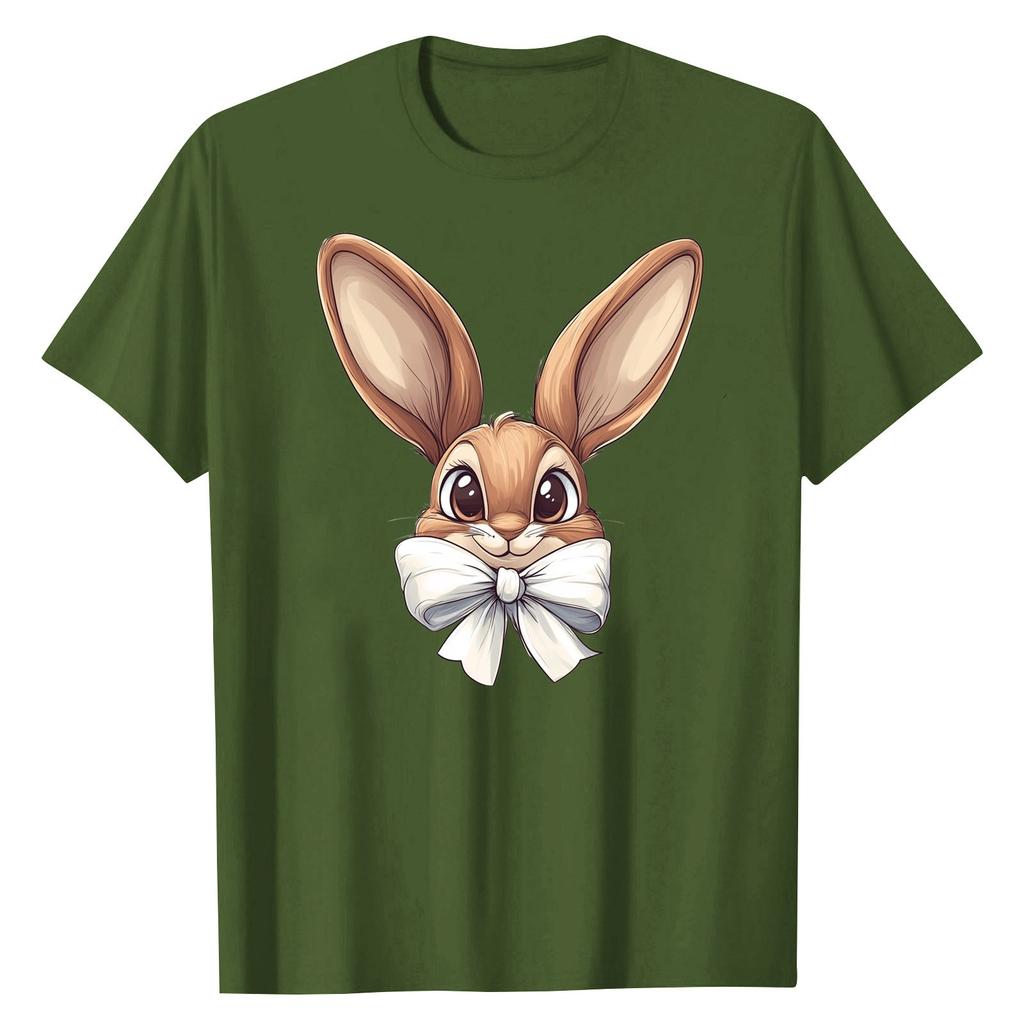 Women's Round Neck Casual Printed Short-sleeved T-shirt Top