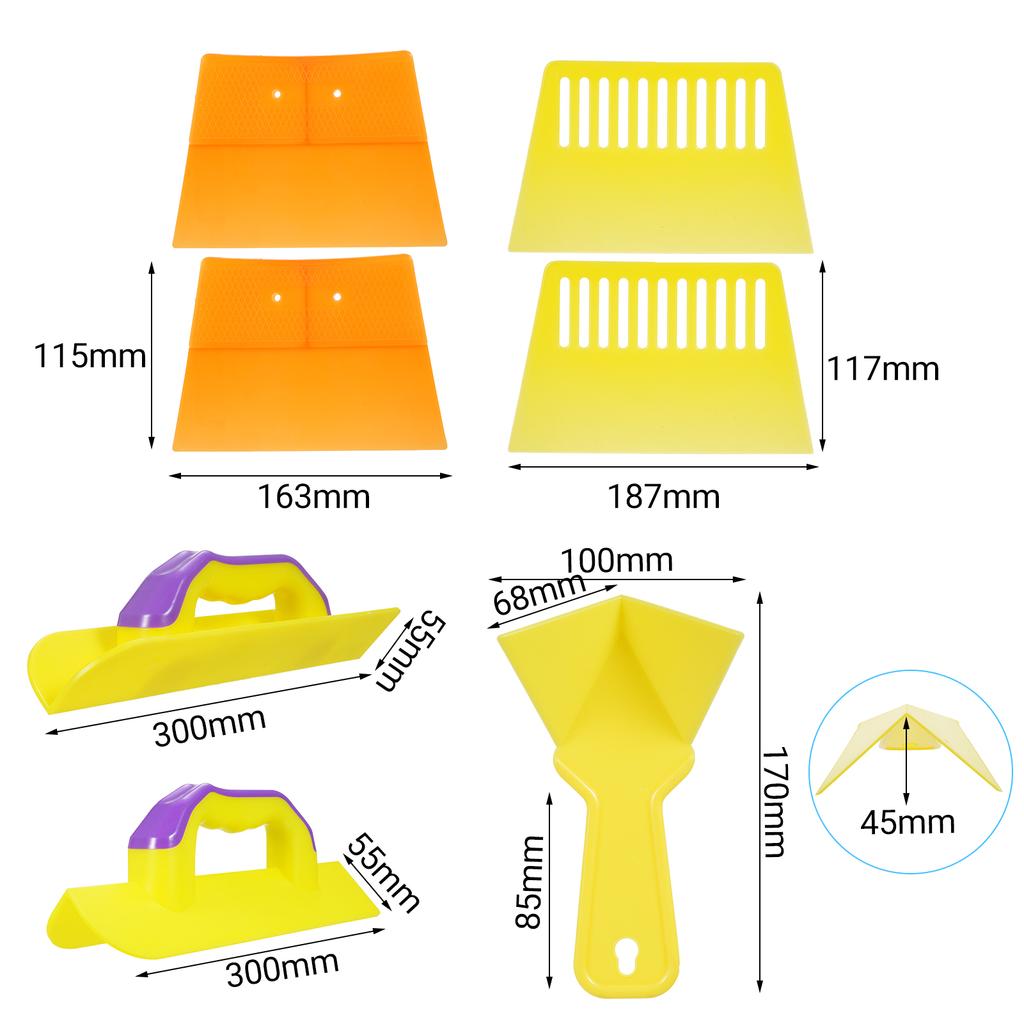 Набор инструментов для углов гипсокартона, 11 шт., шпатель для внутренних и внешних углов, пластиковый скребок для углов гипсокартона