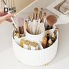 Makeup Brush Holder Large Capacity Multiple Compartments Multi-angle Rotating Countertop Cosmetic Organizer