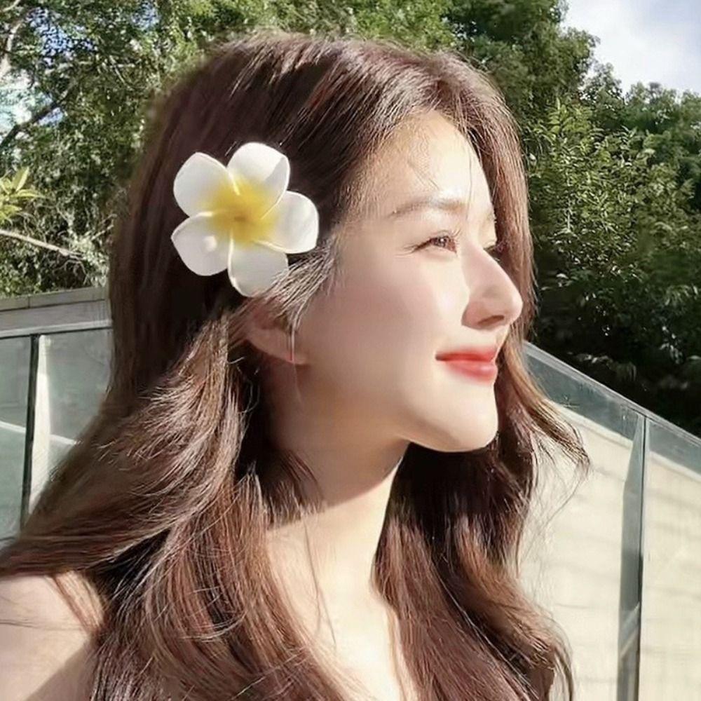 Bohemian Style Simulation Flower Hair Clip Korean Style Beach Hair Clip Flower Hairpin Seaside