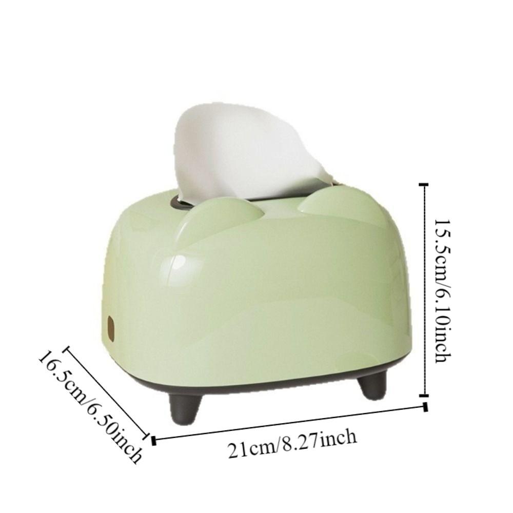 Cute Dopamine Desktop Tissue Box Plastic Multi-functional Tissue Storage Box Decorative Stable Phone Stand Holder Office