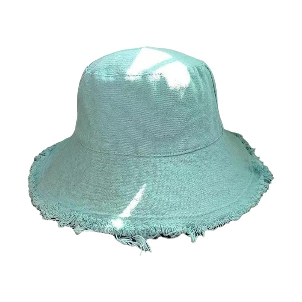 Foldable Thin Bucket Hat Sunshade Sun Protection Cap Sun Cap Raw Edge Fisherman Hat Men