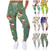Women's Fashion Sport Printed Drawstring Pocket Casual Sweatpants Pants