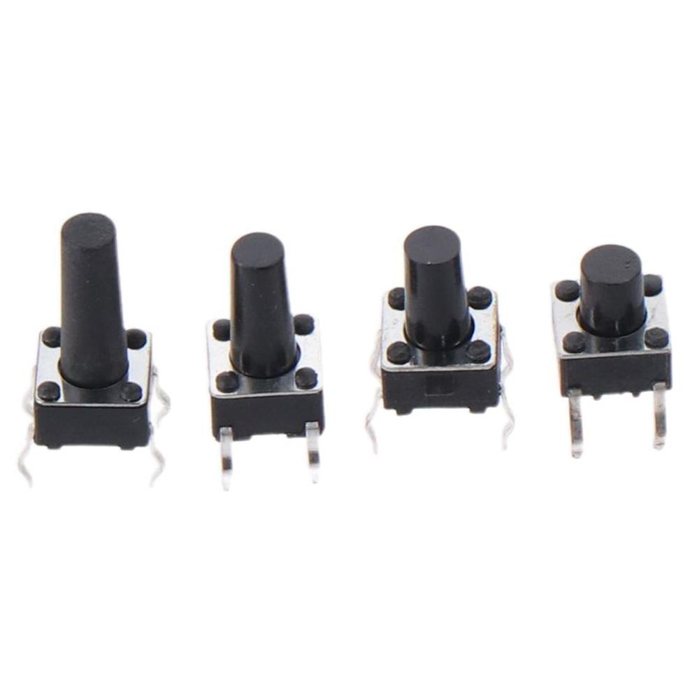 200Pcs 6x6 Mm Tactile Push Button 4 Pin Pushbutton Switches Breadboard Arduino PCB