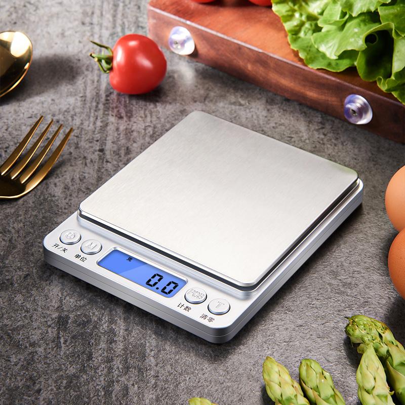 Rechargeable Electronic Kitchen Scales Kitchen Household Kitchen Food Weighing Stainless Steel High Precision Digital Scale
