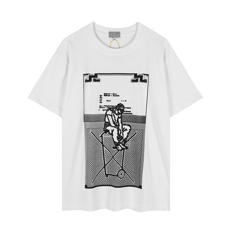 Летний Унисекс Повседневный Свободный Белый Cav Empt Футболка Топ Качество Хлопок Футболка Абстрактный Рисунок Печать Cav Empt Футболка Бирки