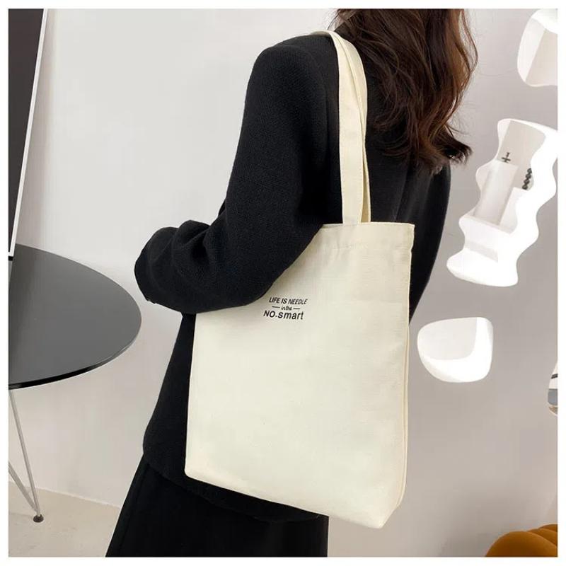 Женская холщовая сумка-тоут, повседневная на плечо, для работы, большая вместимость, с ручками, многофункциональная, большая хозяйственная сумка