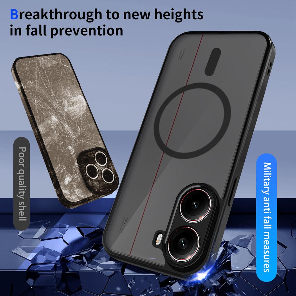 KEYSION Магнитный чехол для телефона для Xiaomi POCO X8 Pro Силикон+ПК Матовый Полупрозрачный Прозрачный Ударопрочный Задняя крышка для POCO X8 Pro