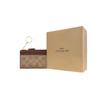 New COACH Skinny Id Case Artificial Leather Plastic Card Holder Mini Women's Brown Yellow & Brown CW870-IMXHE