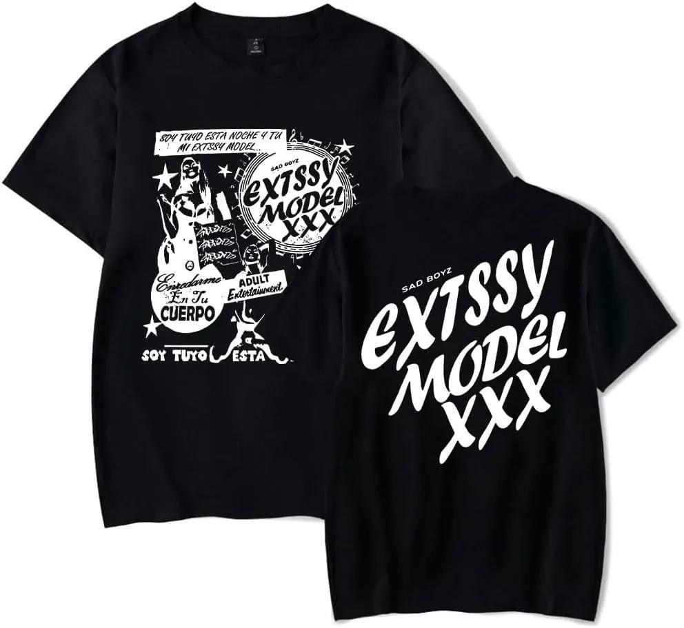 Футболка Junior H Sad Boyz Tour Merch 2024, летняя женская и мужская мода, повседневная, с круглым вырезом и коротким рукавом
