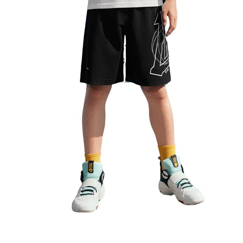 Li-Ning Kids' Cotton-Blend Terry Sports Shorts