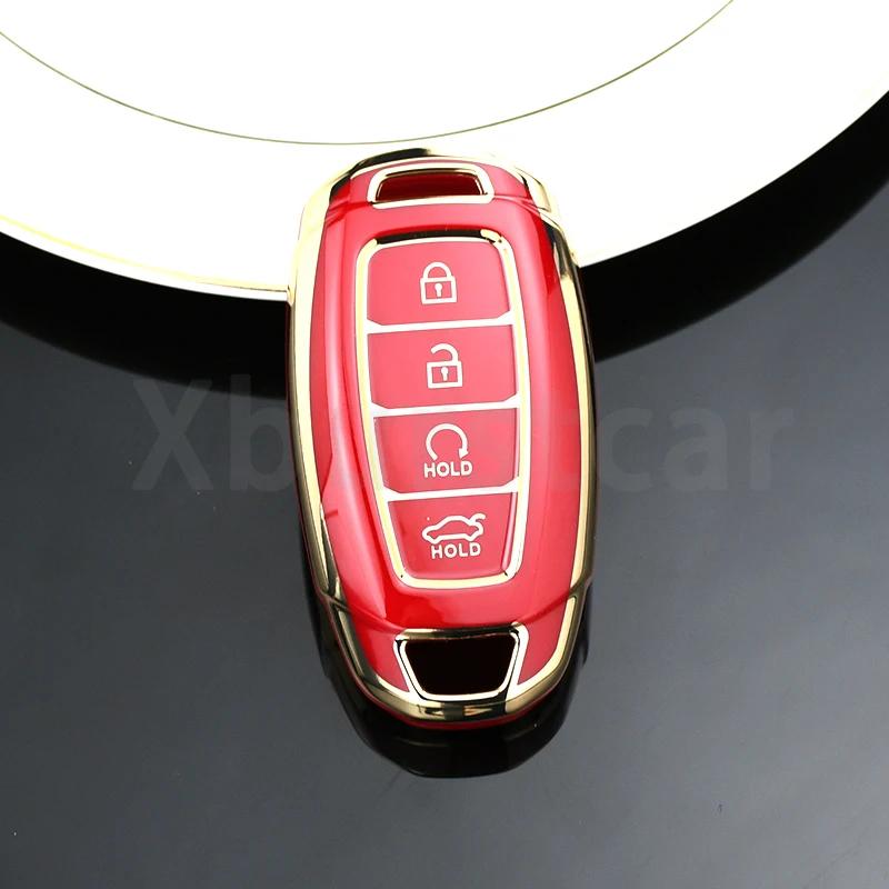 Чехол-брелок из ТПУ с 3/4/5 кнопками для Hyundai I30 Ix35 Kona Encino Solaris Azera Grandeur Ig Accent Santa Fe Palisade