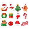 12Pcs Christmas Tree Magnetic Stickers Santa Claus Refrigerator Magnets  Holiday Gifts