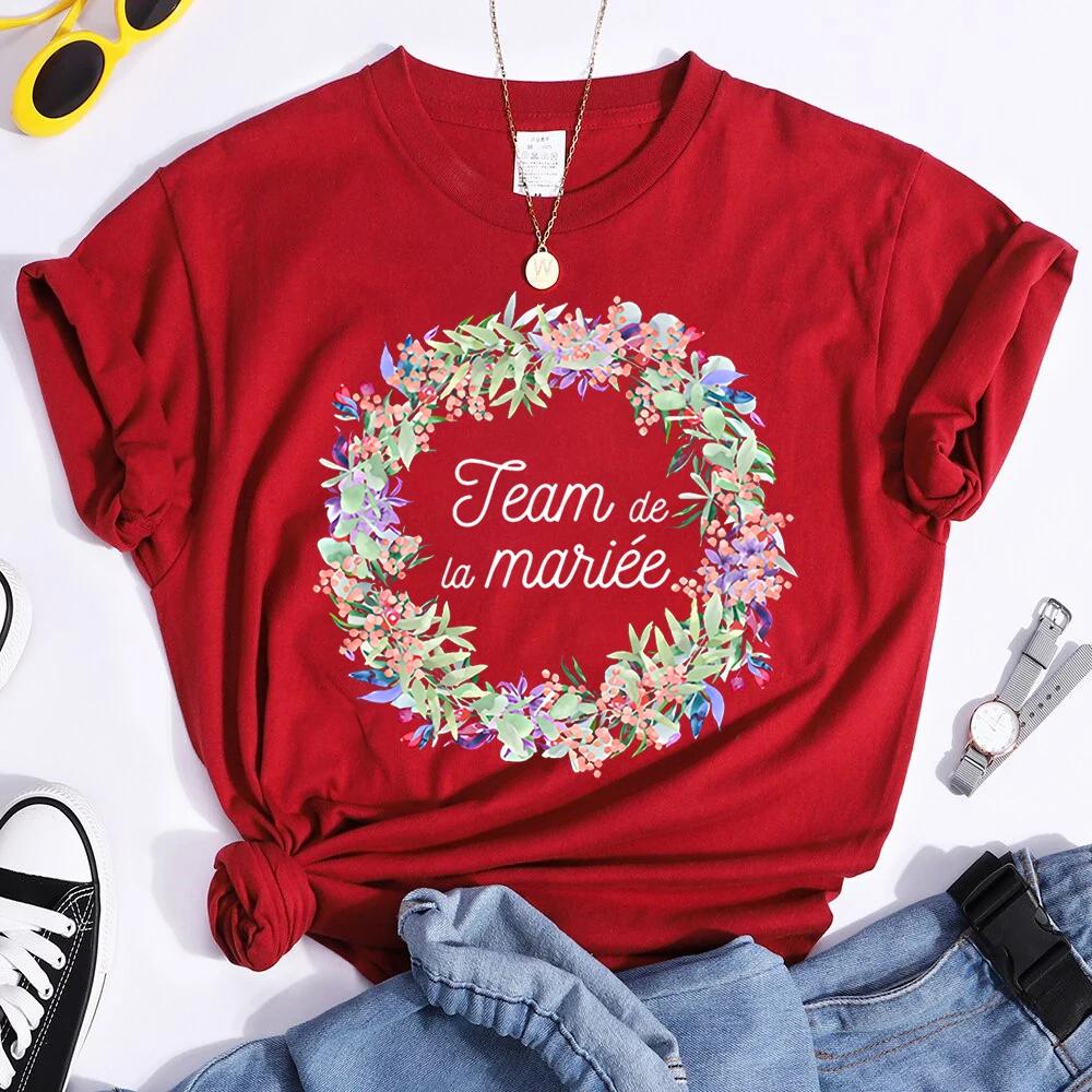 Футболка для подружек невесты Team Bride, парная, топы для свадебной вечеринки, футболка EVJF для команды невесты, подарки для девичника, КРАСНЫЕ футболки для девичника