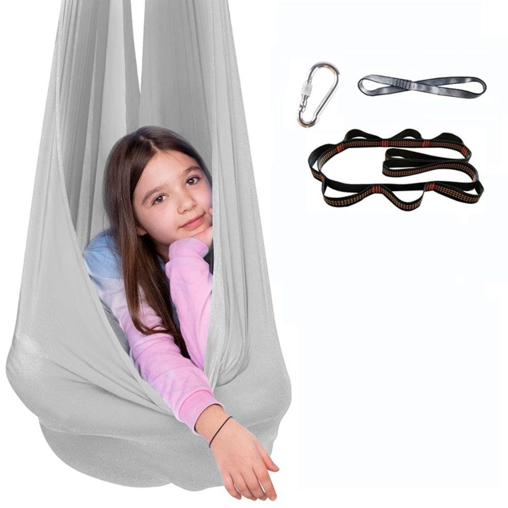 Multicolour Children Aerial Hammock Elastic Air Swing Chair Toy Yoga Fitness Tool  Indoor