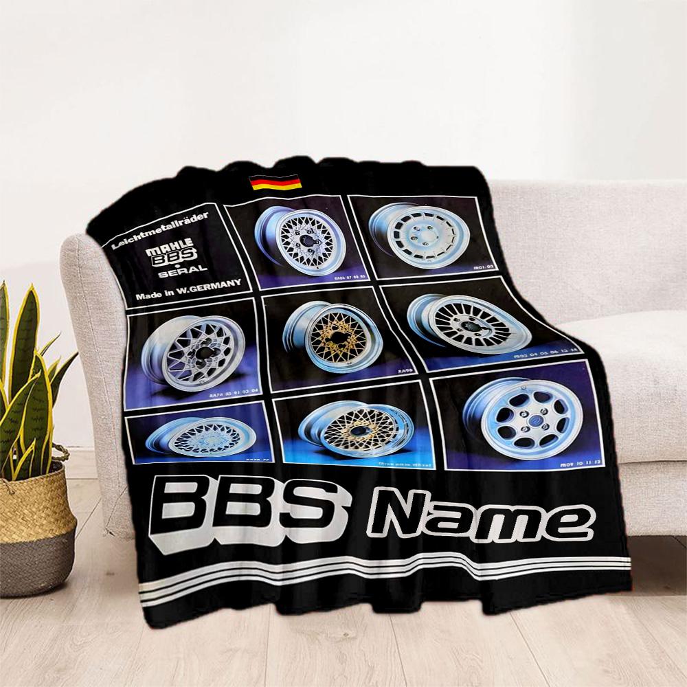 Bbs Wheel Collection Blanket Comfortable Great for Bed Sofa Office for All Seasons Stylish Decor Ideal Gift For Birthday Valentine'S Day