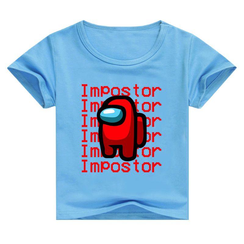 Us Among Impostor Tshirt Children Summer Round Neck Print Casual Short Sleeve