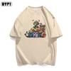 Pok É Mon Monster Collaboration Cartoon Qversion Short Sleeved Tshirt with Cotton Half Sleeves for Men and Women