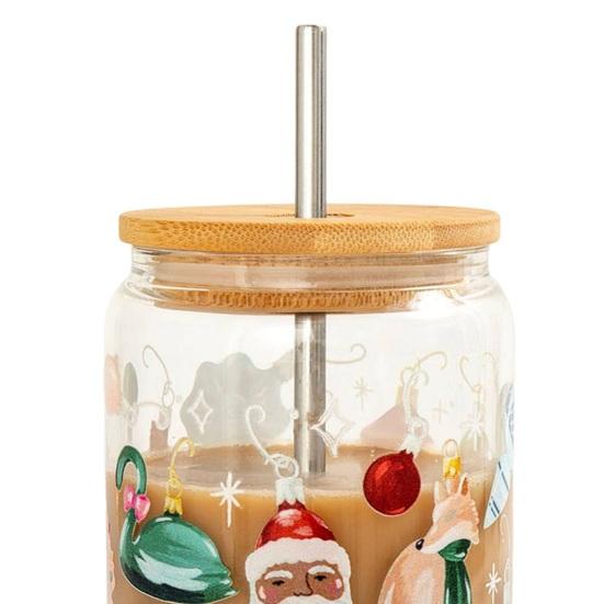 Yousheng Color-Changing Festive Tumbler Christmas Beer Can with Brush And Straw Holiday-themed Beverage Container