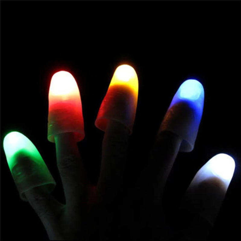 2Pcs Magic Super Bright Light Up Thumbs Fingers Trick Appearing Light Close Up