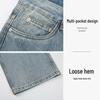 Men's Classic Straight-Leg Washed Commuter Denim Jeans