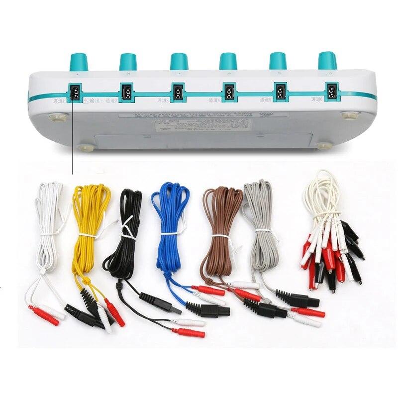 Electric Acupuncture Nerve And Muscle Stimulator Machine 3 Waveforms 6 Output Acupuncture Stimulation Machine