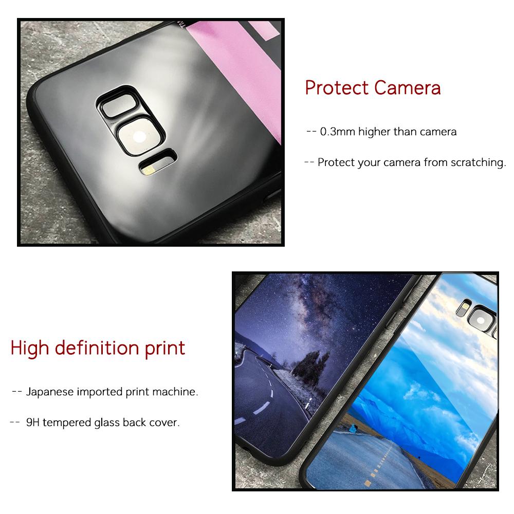 Чехол Road View для Samsung S22 Стеклянная задняя крышка Чехол S10 для Galaxy S8 S9 S10 plus Note 8 9 10 plus S10e S20 plus ultra