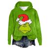 Women's Hooded Long Sleeve Christmas Printed Flannel Top Hooded Sweatshirt
