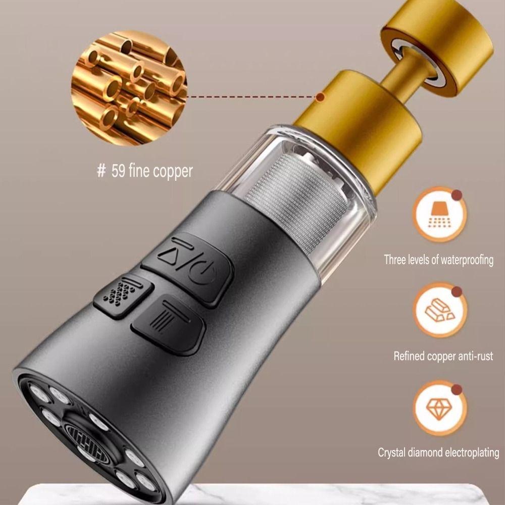 360° Rotate Kitchen Faucet Extender Splash Proof Washbasin Faucet Extender Universal