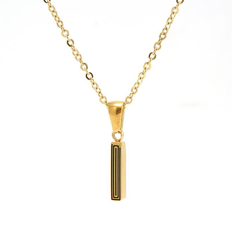 Новое ожерелье с буквой из нержавеющей стали, мужское и женское, нишевое, универсальное, легкая роскошь, цепочка из титановой стали, ювелирное изделие