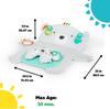 Bright Starts Tummy Time Prop Play Месяцы белого медведя и Лежание на животе Сидя Обучение кончиков пальцев Игра с руками 10841 и [0 вверх]