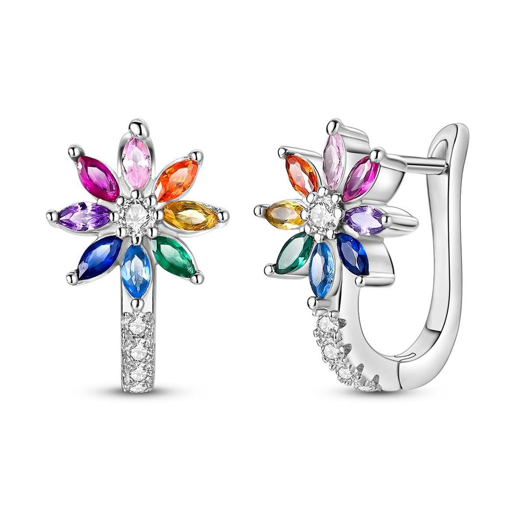 Copper Plated Hoop Earring For Woman Cat Dog Perfume Flower Pendientes Jewelry