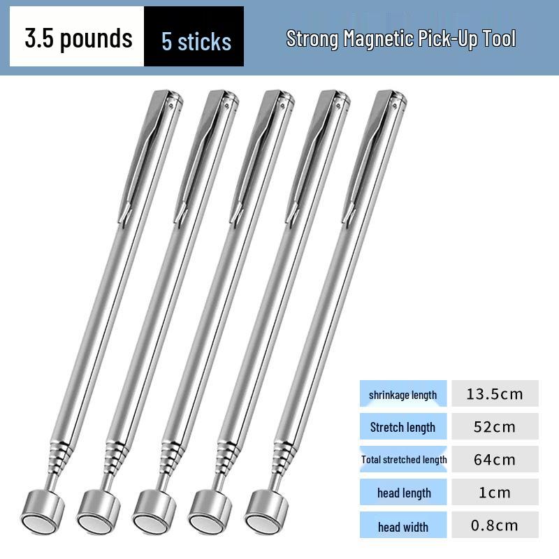Мощный телескопический магнитный инструмент для захвата – регулируемый стержень в форме ручки для авторемонта