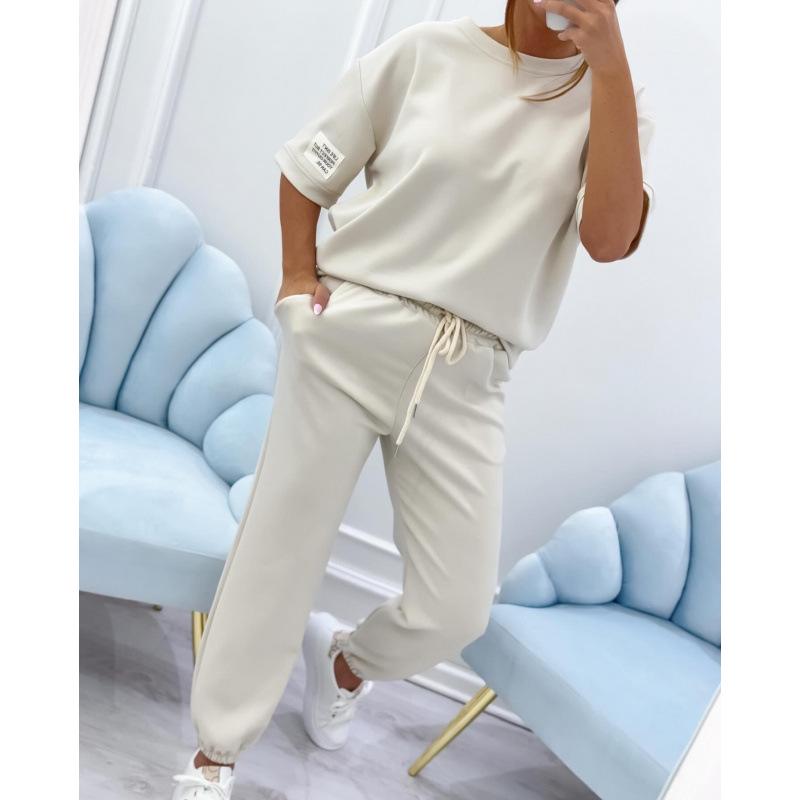 Летний женский повседневный комплект с офсетной печатью, 2025