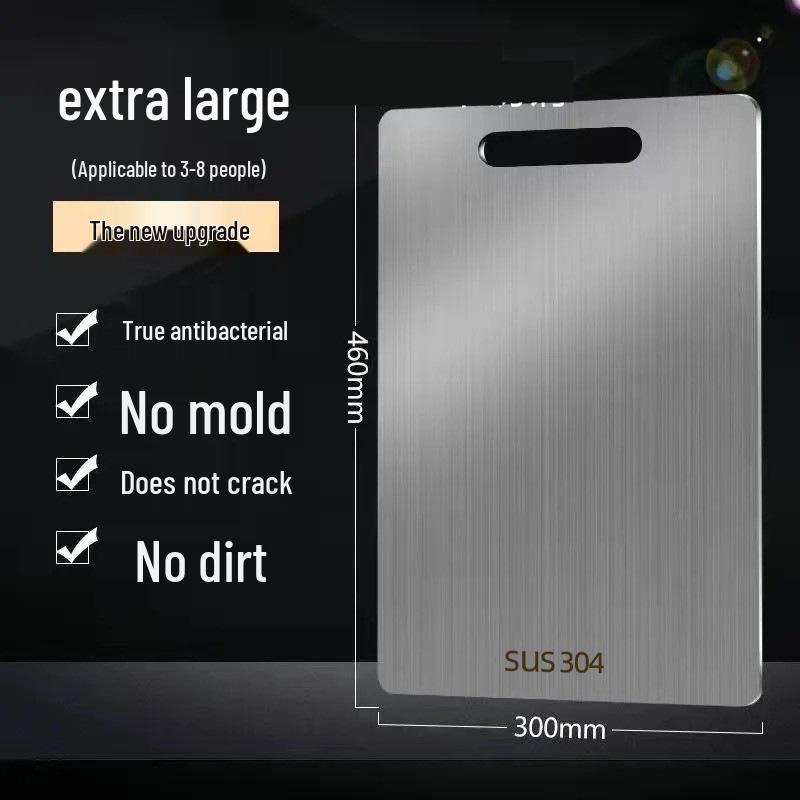 Антибактериальная разделочная доска из нержавеющей стали пищевого класса - Сверхпрочная и устойчивая к плесени, Идеальна для кухни и приготовления теста