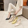 Sexy pointed thin heels high heels women and women summer new commuter professional work shallow mouth banquet shoes