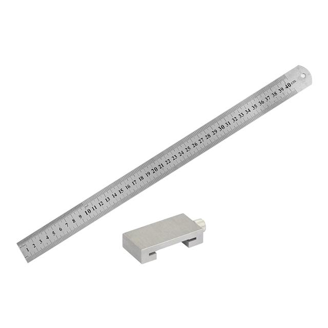 Carbon Steel Ruler Limit Block Measuring Rulers Positioner Adjustable Measuring Marking Gauge Carpentry Scriber Hand Tool