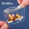 10/ 20pcs Reusable Medicine Bags, Zipper Medicine Bag Set, Bait Bag Jewelry Storage Bags Ziplock Medicine Storage