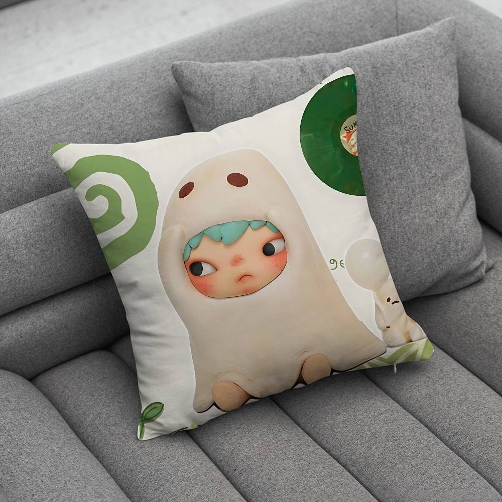 Cartoon Doll HHironoS Pillow Case Pillow Case Living Room Sofa Cushion Cover Suitable For Home Bedroom Room Decoration
