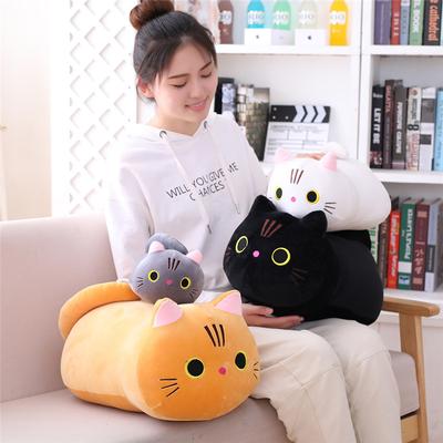 Милая кошка, декоративная подушка, плюшевая игрушка-котенок, кукла-кошка, кукла-тень, кукла для спины, тряпичная кукла-животное, подарок