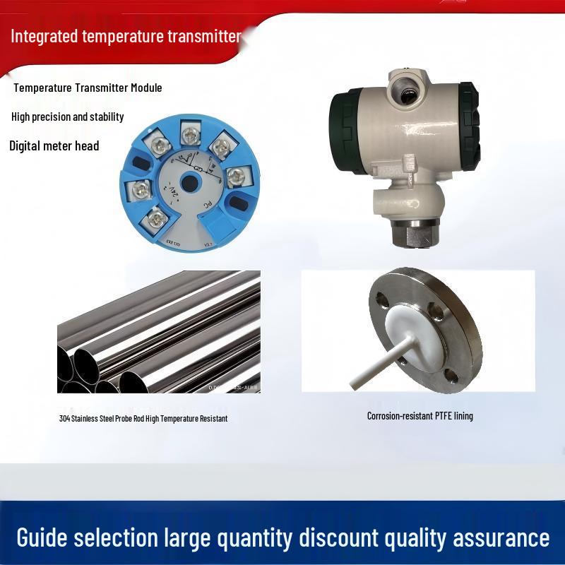 SBWZ-2460/440F Цифровой дисплей Антикоррозионный PT100 PTFE Термопара Фланец Температурный преобразователь